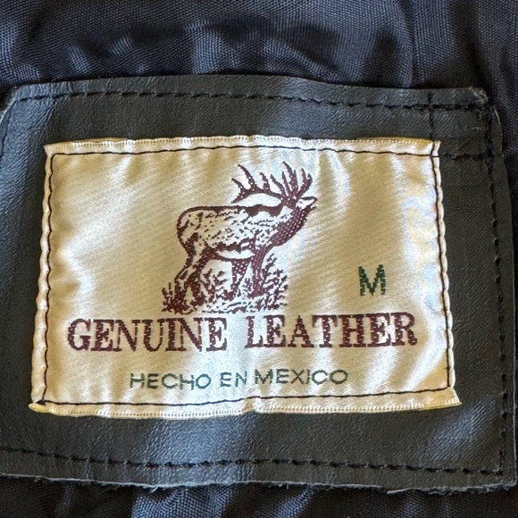 Vintage Hecho En Mexico Genuine Leather Lace Side Vest - Picture 10 of 10